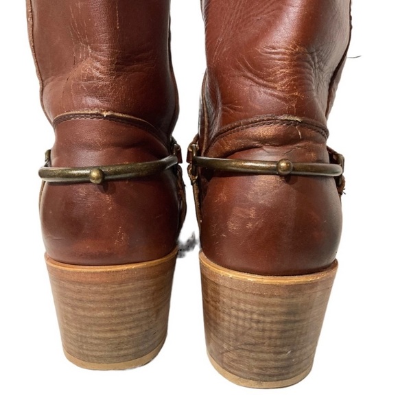 Equestrian Riding boots with spurs brown genuine leather size 10 - Picture 4 of 13